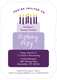 Purple Tiered Cake Birthday Invitations Image 3 of 6
